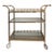 Late 20th Century Three Tier Brass Bar Cart on Casters, Regency Style For Sale