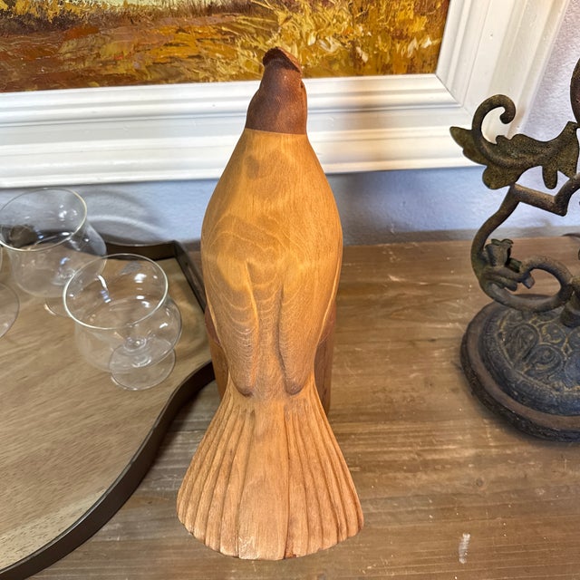 1980s 1980s Hand Carved Grouse Wood Sculpture For Sale - Image 5 of 7