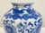 Chinoiserie Vintage Porcelain Blue and White Floral Motif Jar For Sale - Image 3 of 7
