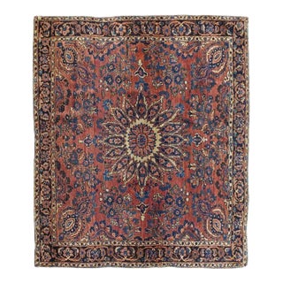 Antique Sarouk Rug 3'8'' x 4'1'' For Sale