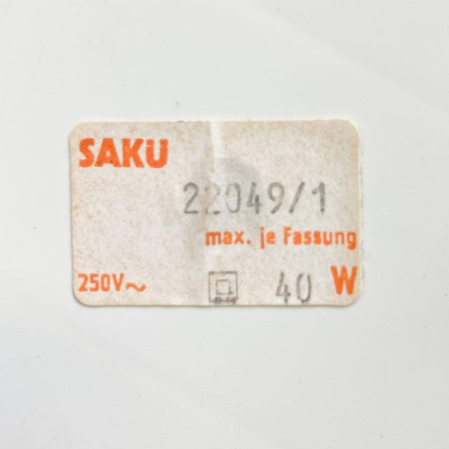 Glass Bag on Plastic Base Table Lamp from Saku, 1970s For Sale - Image 10 of 11