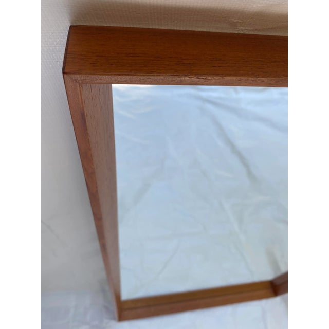Mid 20th Century Mid 20th Century Pedersen & Hansen Large Teak Wall Mirror For Sale - Image 5 of 12
