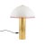Brass and Opaline Murano Glass Table Lamp with Red Trim, Italy, 1970s-1980s For Sale - Image 4 of 4