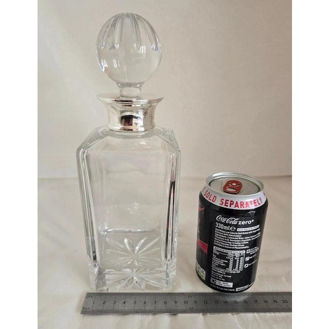 Sterling Silver Mounted Crystal Decanter by Carrs of Sheffield, 2005 For Sale - Image 17 of 18