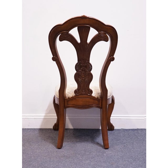 Early 21st Century Bernhardt Furniture Grand Savannah Collection Solid Walnut Italian Provincial Style Splat Back Dining Side Chair 357-555 For Sale - Image 5 of 9