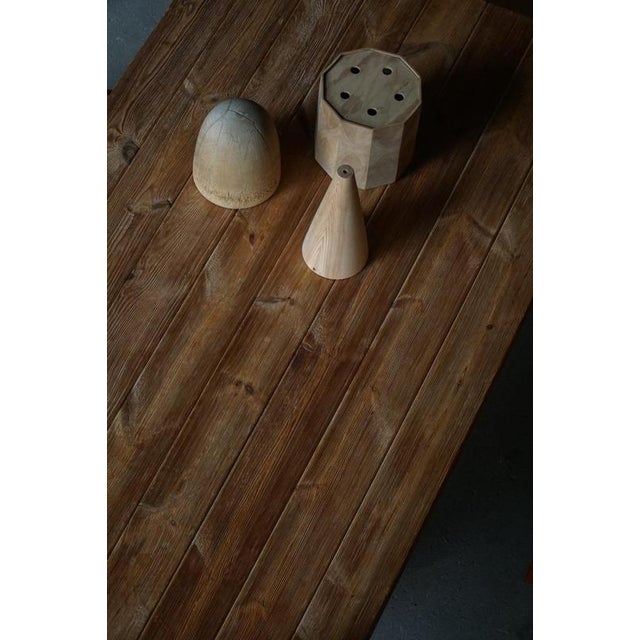 Modern Brutalist Danish Dining Table in Pine by Hans Jørgen Frydendal, 1970s For Sale - Image 18 of 18