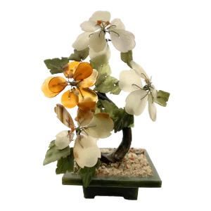 Vintage Chinese Hard Stone Jade Tree