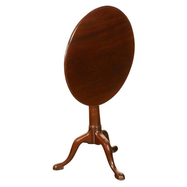 Late 18th Century Antique Georgian Mahogany Tilt Top Tripod Pedestal Wine Table Candlestand 1760 For Sale - Image 5 of 12