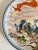 Late 20th Century Vintage Chinoiserie Porcelain Handpainted Wall Plate Numbered 1092 Wall Decor the Dragon Chariot For Sale - Image 5 of 10