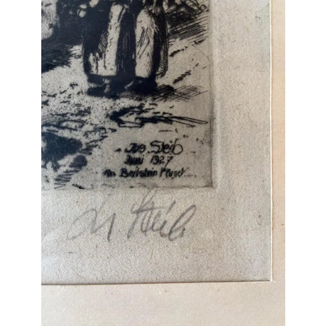 Modern Josef Steib, Aus Beilstein, 1927, Etching For Sale - Image 3 of 4