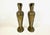 Goldenrod Egiptian Scenes Galvanized Metal Vases, 1900s, Set of 2 For Sale - Image 8 of 15