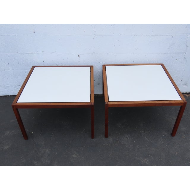 This beautiful Pair of Large Side Tables are made of wood, solid wood, and laminated. These two gorgeous end tables were...