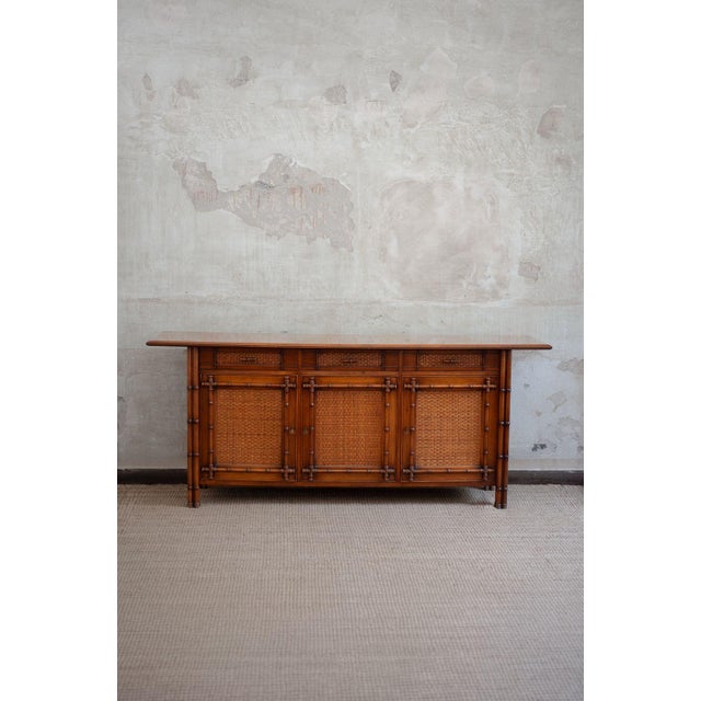 Vintage Sideboard in Faux Bamboo, 1980s For Sale - Image 9 of 9
