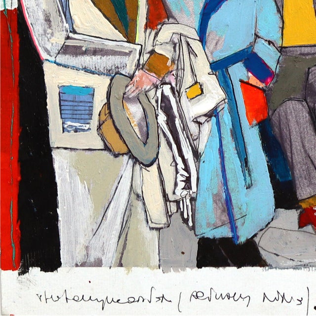 Abstract The Hollywood Ten (Actually Nine) - Original Pop Art Figurative Mixed Media Artwork on Paper by Fabio Coruzzi For Sale - Image 3 of 6