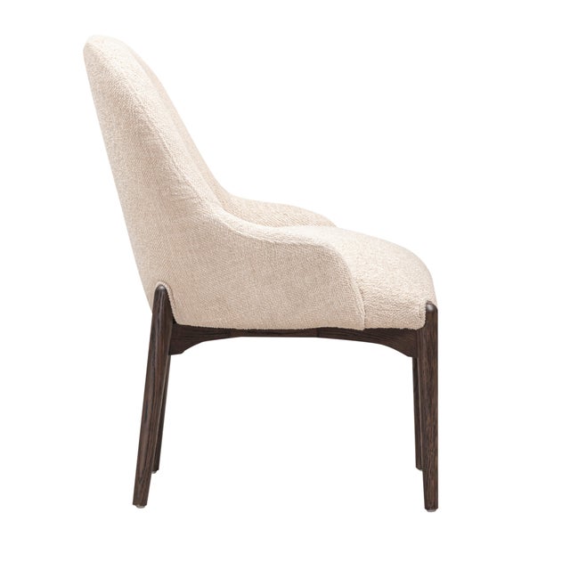 Boho Chic Glendale Natural Performance Chenille Dining Chair For Sale - Image 3 of 9