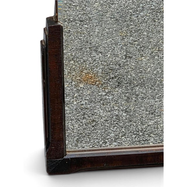 1920 Art Deco Walnut Mirror Bathroom/Hallway Mirror. For Sale - Image 9 of 9
