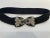 Judith Leiber attributed black belt with silver and black stones bubble Buckle. black cotton silk waist belt. Categories :...