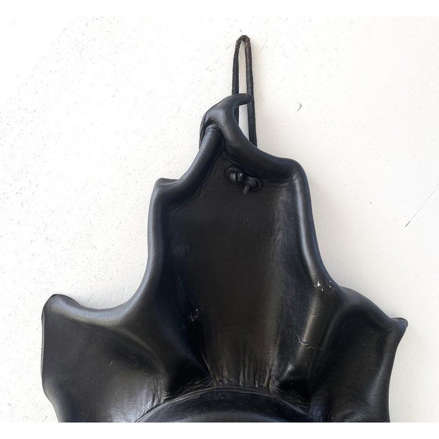 Large Handmade Leather Wall Clock, 1980s For Sale - Image 4 of 13