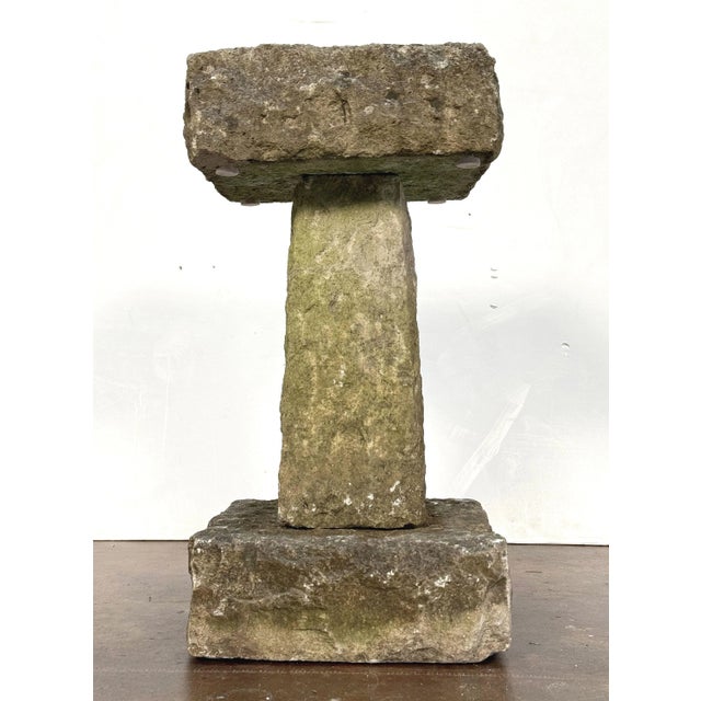 Late 19th Century English Garden Square Bird Bath of Carved Purbeck Stone For Sale - Image 5 of 10