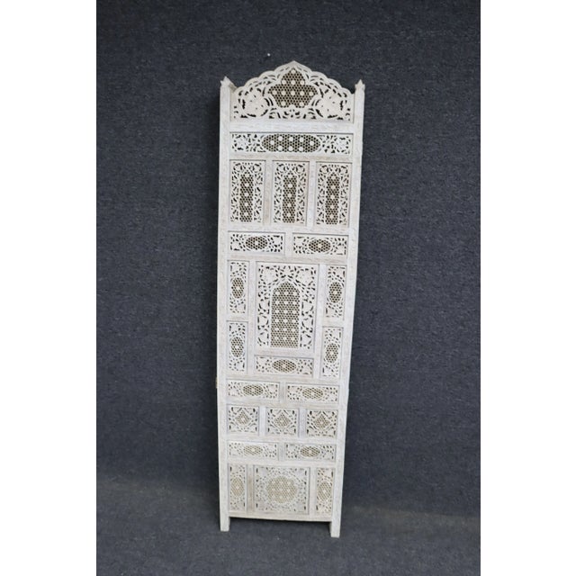 Anglo Indian Sandalwood Dressing Screen/Room Divider For Sale - Image 10 of 10