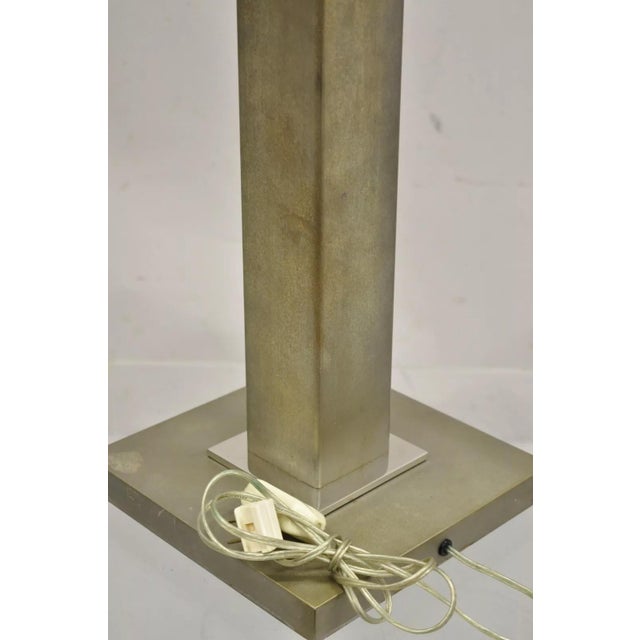 Late 20th Century "Arquitectura" Skyscraper Steel Metal Table Lamp by Sergio Orozco for Brueton For Sale - Image 9 of 12