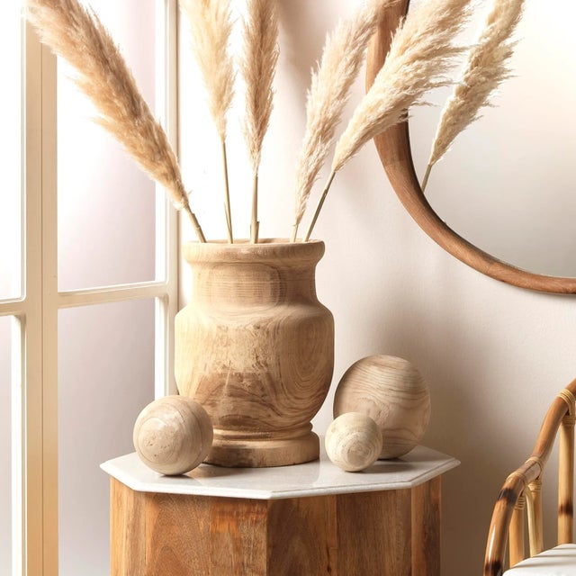 Brown Jamie Young Laguna Wooden Vase For Sale - Image 8 of 12