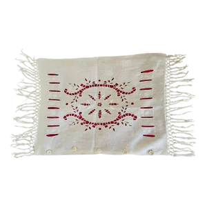 Antique Handmade Linen White on White Pillow Cover