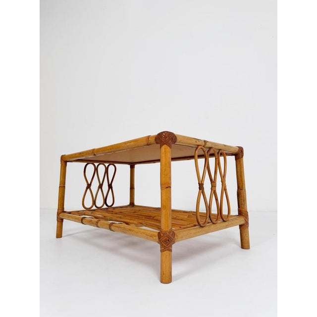 Mid-Century Modern Italian Riviera Coffee Table in Bamboo with Rattan and Wicker, 1960s For Sale - Image 18 of 18