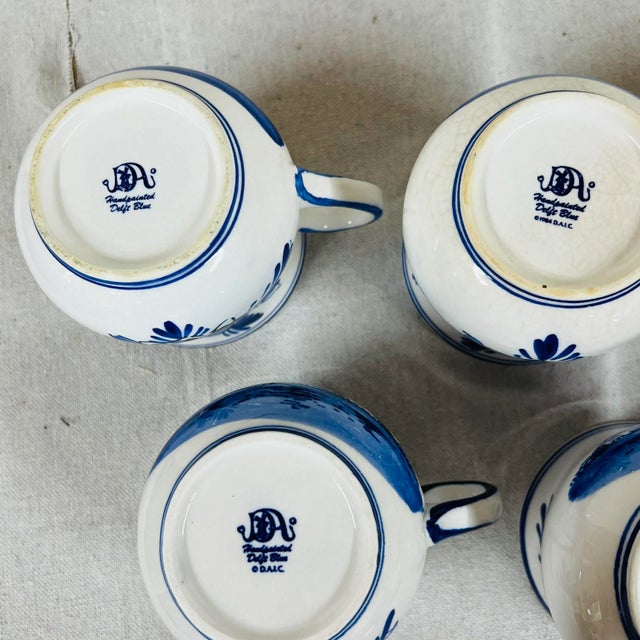 Mid 20th Century Blue Delft Mugs - Set of 7 For Sale - Image 9 of 12