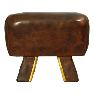 Leather Gymnastics Pommel Horse, 1950s For Sale