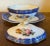 Antique early 19th century French Paris Porcelain sauce tureen with attached under tray. Decorated with floral bouquets...