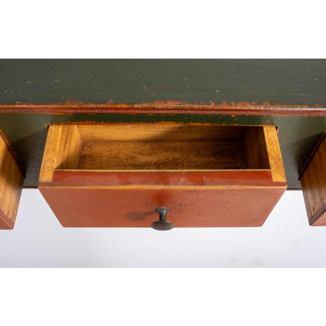 David Smith Primitive Country Painted Wall Shelf For Sale - Image 9 of 11