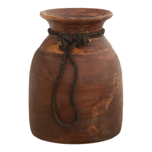 Heavy Rustic Wood Milk Pot