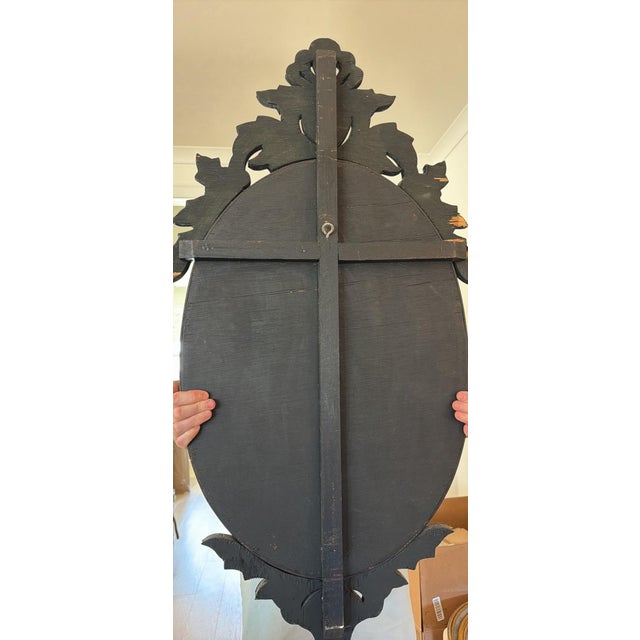 Mid 20th Century Mid-20th Century Cranberry Venetian Mirror For Sale - Image 5 of 8