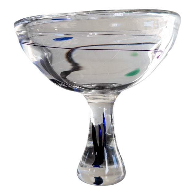 Swedish Art Glass Bowl by Vicke Lindstrand for Kosta, 1950s For Sale