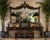 An exceptional vintage Palm Beach Chinoiserie overmantel wall mirror featuring an elegant pagoda-inspired crest with...
