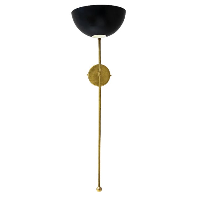 Italian Adjustable Wall Light in Brass For Sale