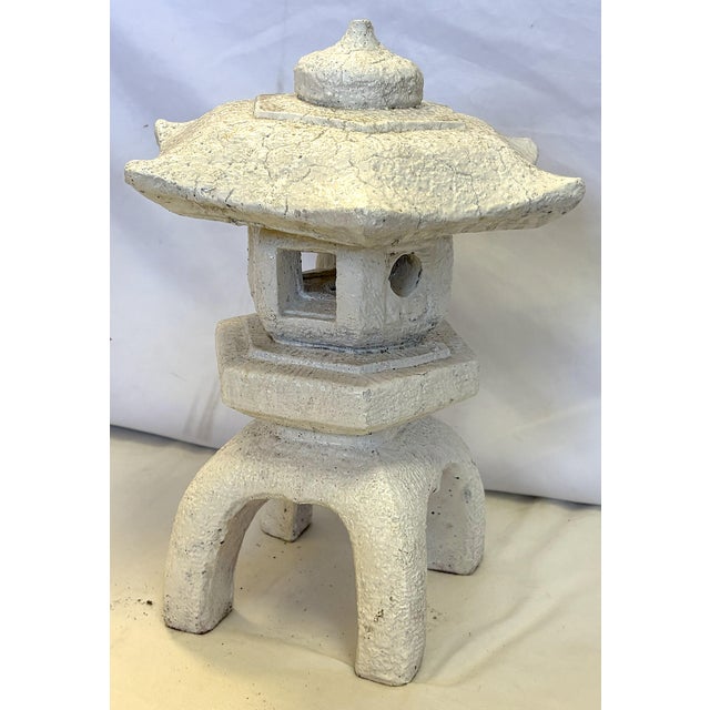 Modern Vintage Cast Stone Asian Style Garden Pagoda Symbolizing the Path to Enlightenment For Sale - Image 3 of 12