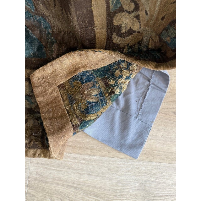 Rare 17th Century French Verdue Tapestry/Portiere Door Hanging from Correze For Sale - Image 10 of 12