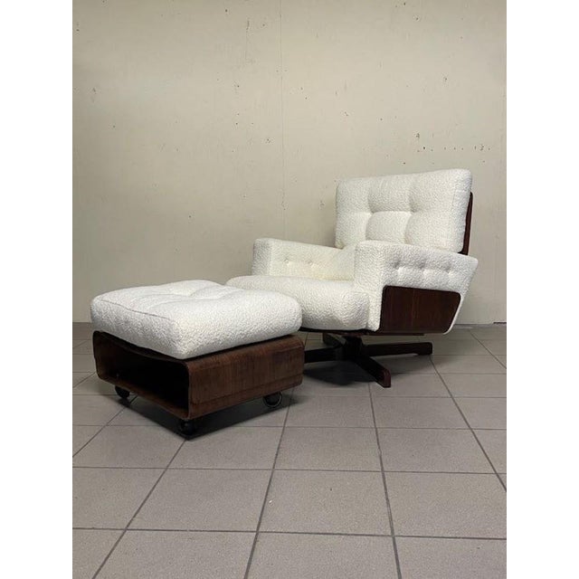 Model 401 Armchair with Footrest by Menilio Taro for Cinova, 1964 For Sale - Image 12 of 18