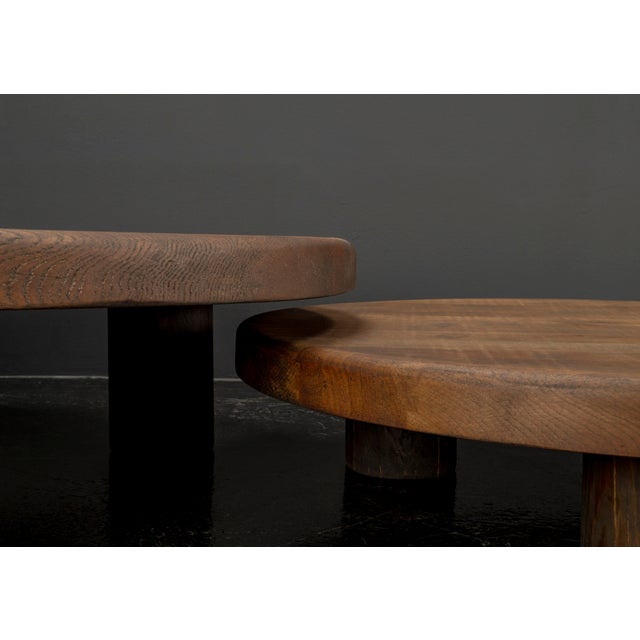 Brutalist Oak Tables, 1960s, Set of 2 For Sale - Image 11 of 18