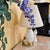 Ivory Vintage Ethan Allen Ivory Porcelain & Brass Leaf-Embossed Table Lamp For Sale - Image 8 of 18