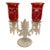 Cranberry Glass Candelabra, Victorian Style For Sale