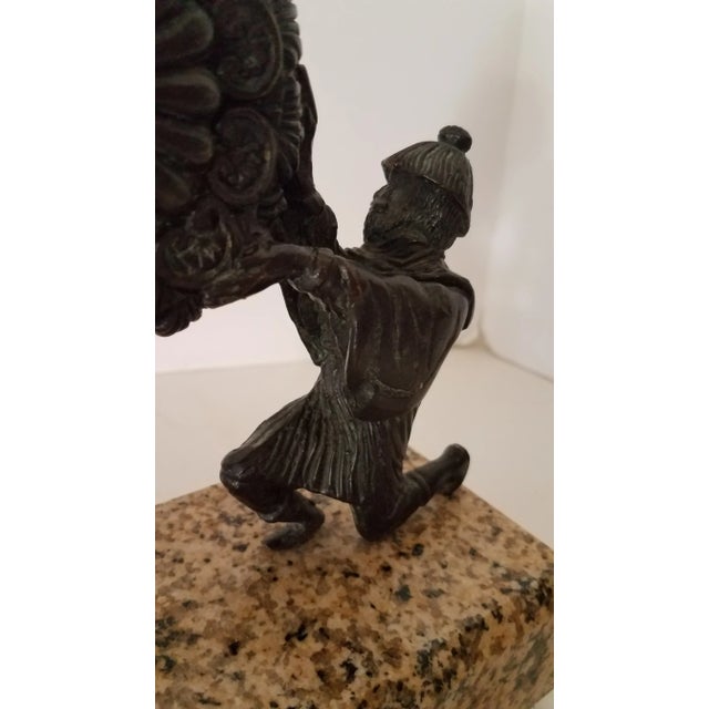 Late 18th Century Art Nouveau "Hanhard" German Marble and Bronze Jaegar Infantry Soldiers Mantel Clock For Sale - Image 5 of 7