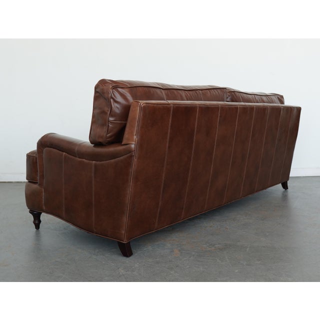Ballard Designs Wynne Leather Sofa For Sale - Image 13 of 16