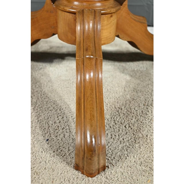 Cherry Wood Pedestal Table For Sale - Image 11 of 18