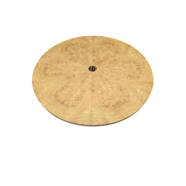 Mid-Century Modern Mid 20th Century MCM Burl Pedestal Table With Macassar Ebony Base by Henredon For Sale - Image 3 of 8