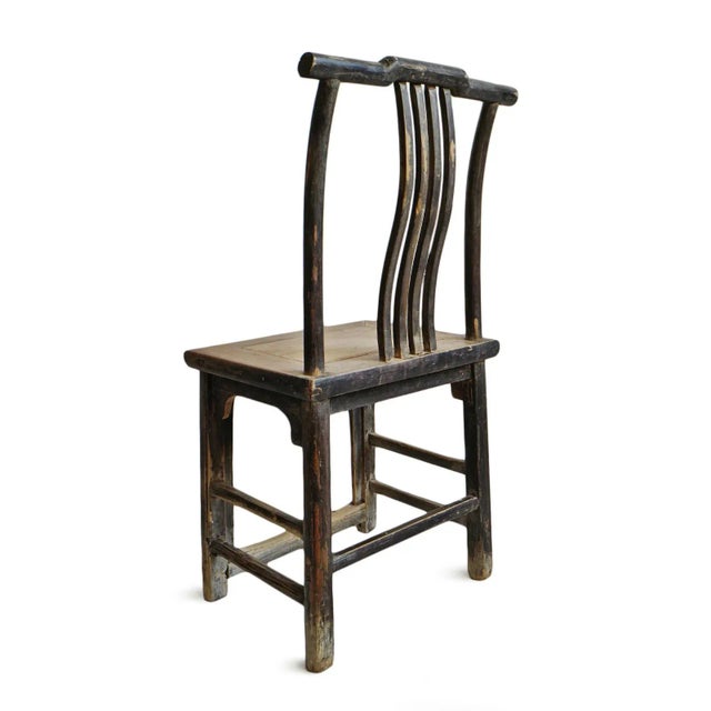 1920s Vintage Elm Ming Chair For Sale - Image 5 of 7