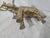 Vintage Large Brass Elephant Sculpture With Raised Trunk For Sale - Image 4 of 5
