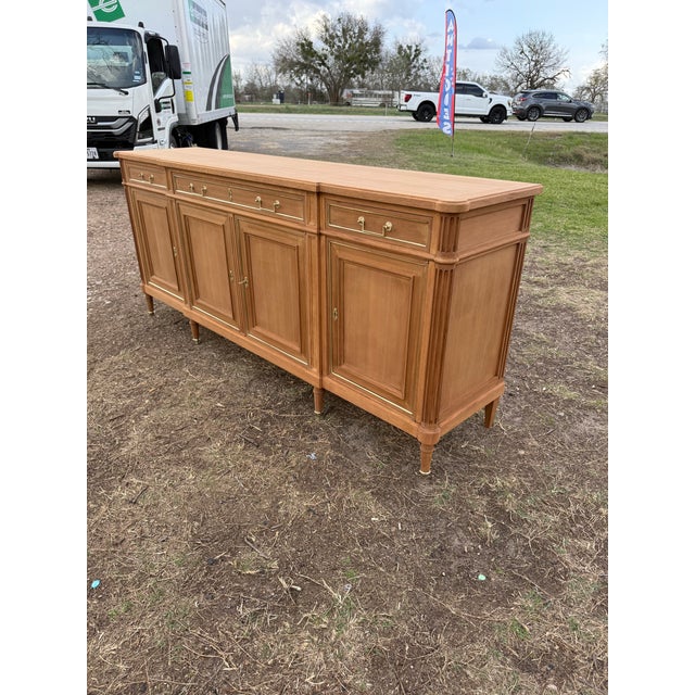 19th Century French Louis XVI Solid Mahogany Bleached Sideboard /Credenzas For Sale - Image 6 of 11